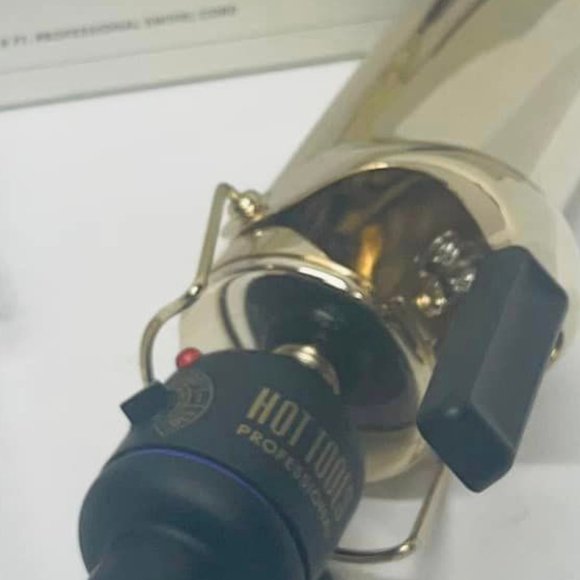 Curling Iron Hot Tools Pro Artist Black Gold 24K Gold Collection Corded 2 Inch~ - Picture 3 of 7